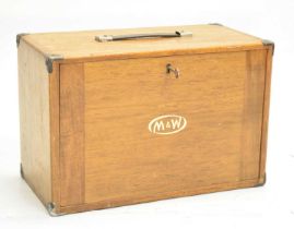 Moore & Wright (M&W) teak tool cabinet