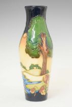 Moorcroft Pottery - Evening Sky pattern vase of shouldered baluster form