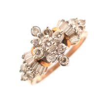 18ct gold diamond cluster ring