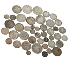 Mixed group of Victorian silver coinage