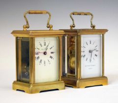 Matthew Norman of London, gilt metal cased carriage timepiece and one other