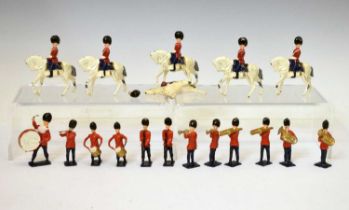 Two early 20th century painted metal soldier sets