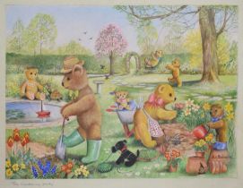 Helen Babington - Watercolour - 'The Garden Party'