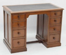 Late 19th century mahogany twin pedestal desk