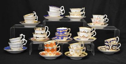 Group of eleven early/mid 19th century porcelain trios