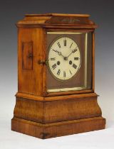 19th century German 'Black Forest'-style walnut mantel or bracket clock