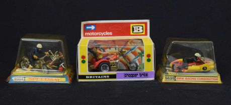Britains - Group of three boxed motorcycles