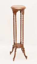 Reproduction mahogany torchère or plant stand