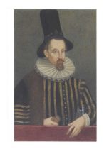 19th century English School - Watercolour - Portrait of James I