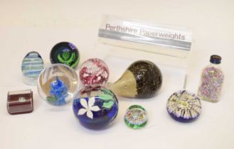 Assorted paperweights etc