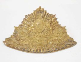 Victorian Sixteenth Lancers brass lance plate
