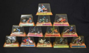 Britains - Group of thirteen motorcycles