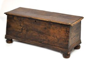 18th century elm six-plank coffer