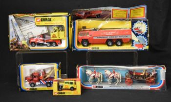 Corgi Major - Three boxed diecast model vehicles and two other