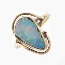 Boulder opal ring