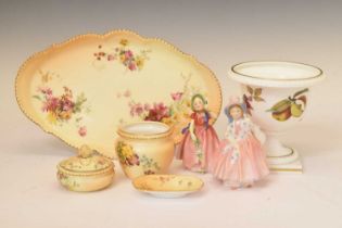 Royal Worcester blush ivory dressing table tray and accessories