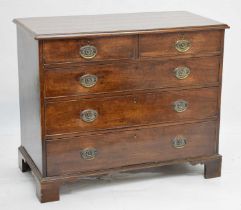 19th century mahogany chest of two short over three long drawers