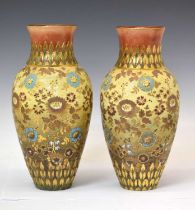 Pair of Doulton Slater's patent vases