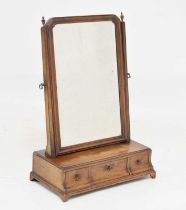 George III mahogany swing dressing table mirror
