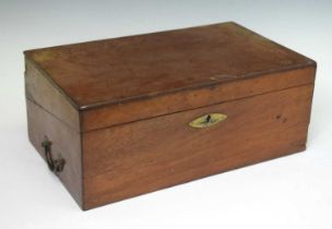 Late 19th century mahogany writing box/lap desk