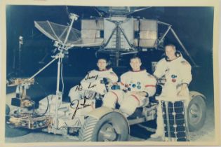 Official NASA colour photograph of Apollo 15 crew