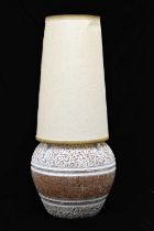 Large terracotta lamp base and shade