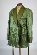 Lady's Chinese green silk short jacket