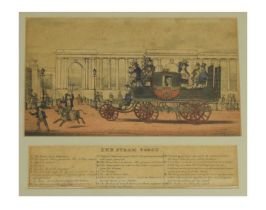 19th century engraving - 'The Steam Coach'