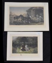 Collection of colour engravings
