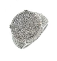 Silver and cubic zirconia dress ring