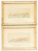 Pair of coloured horse racing prints 'Cracks of The North' and 'Cracks of The South'