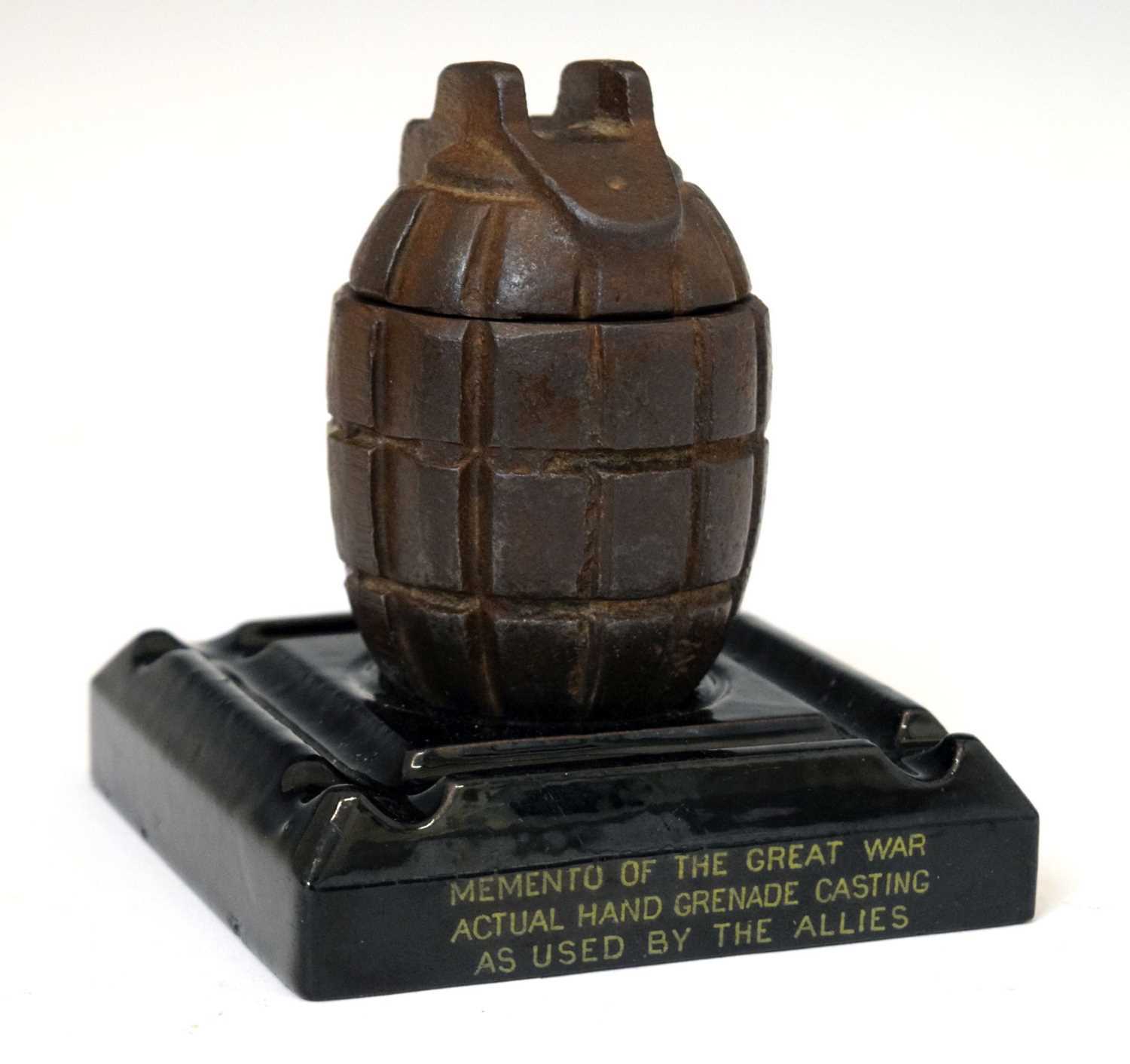 First `World War British Mills bomb memento match striker