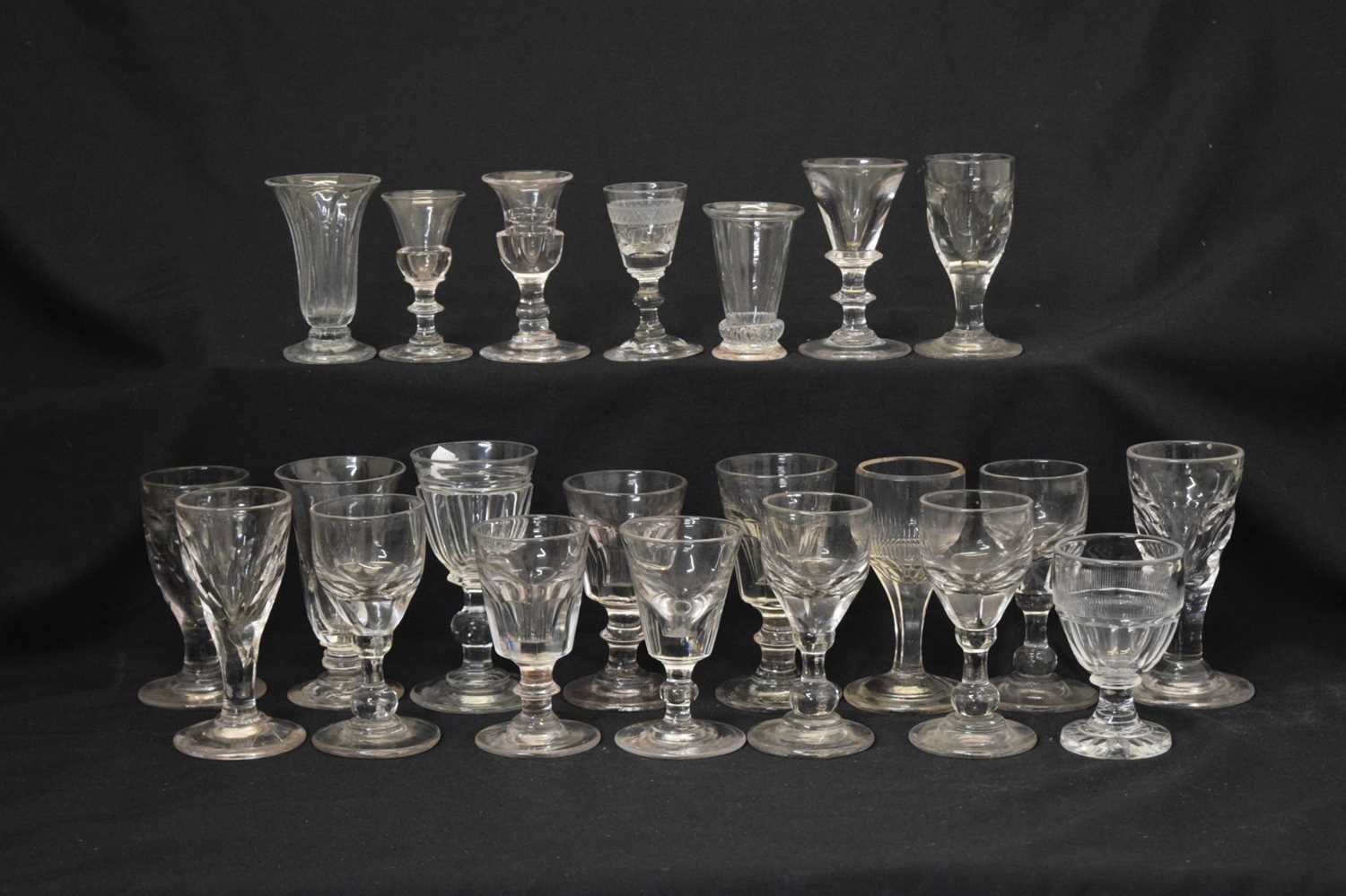 Collection of twenty-two mainly 19th century drinking glasses - Image 2 of 6