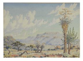 Johannes G. Borman (1912 - 1981) - Watercolour - South African landscape