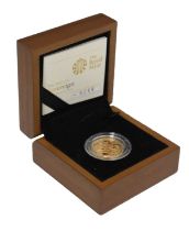 Royal Mint Elizabeth II gold sovereign proof coin, 2010