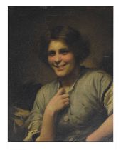 Attributed to Thomas Benjamin Kennington (1856-1916) - Oil on canvas - 'Molly, The Maid of the Inn'