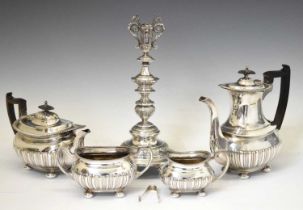 Four piece Walker & Hall silver plated tea set