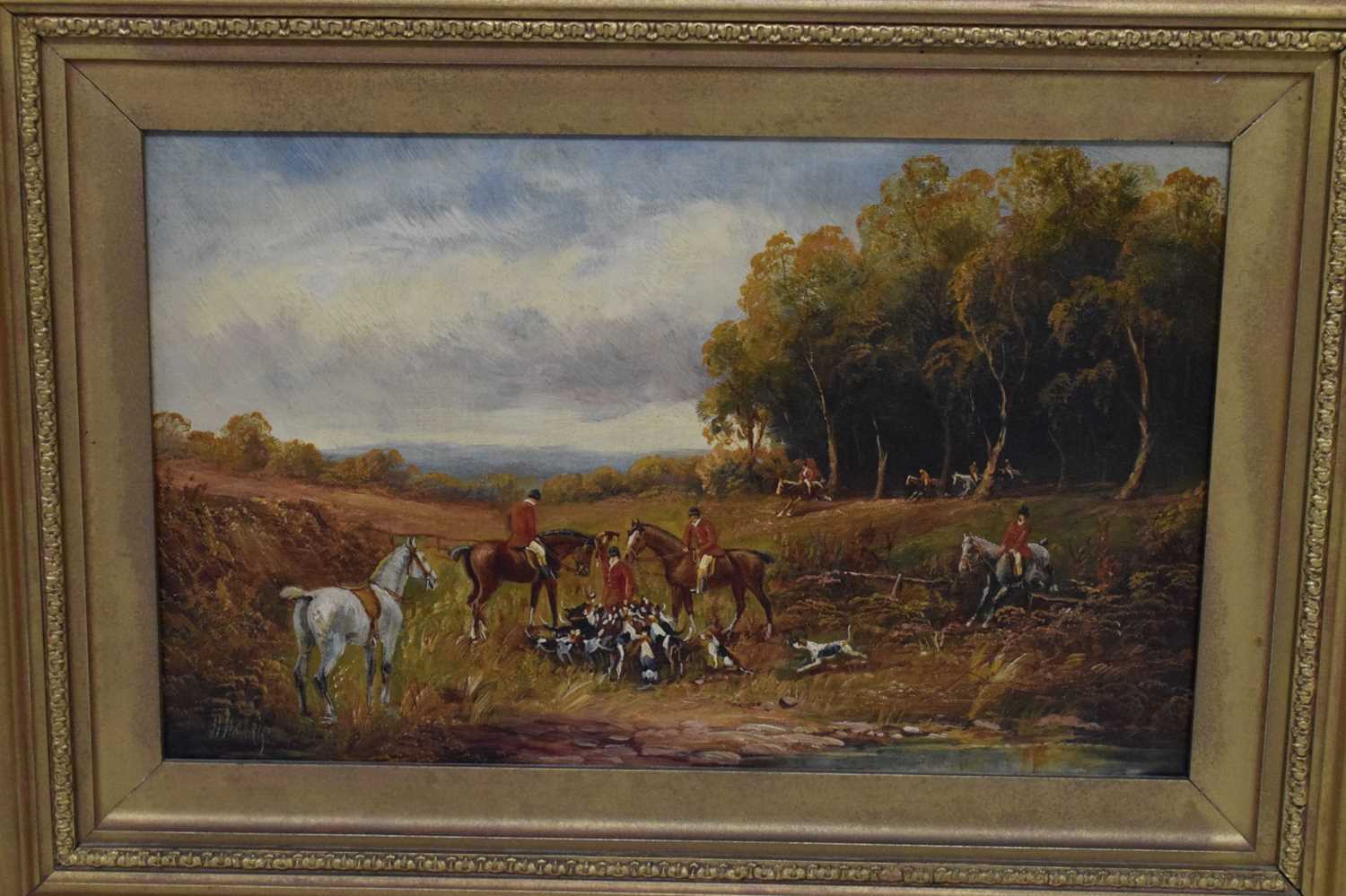 Henry Harris (1852-1926) - Three oils on canvas - Hunting scenes - Image 2 of 8