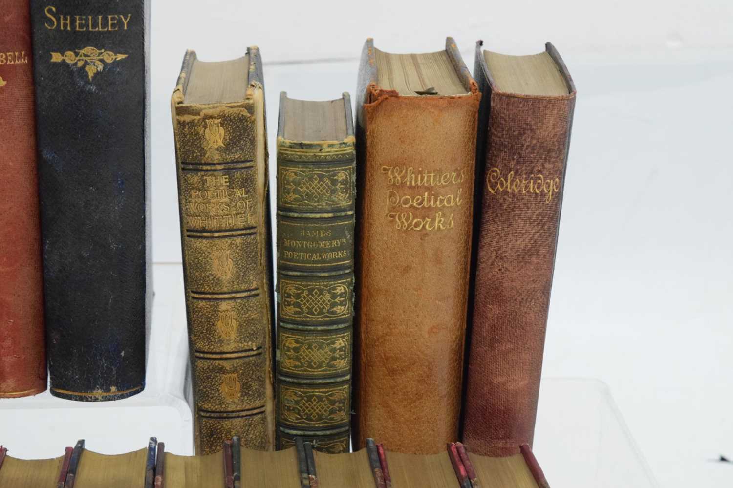 Collection of twenty-six leather-bound nineteenth century poetry books - Image 3 of 16