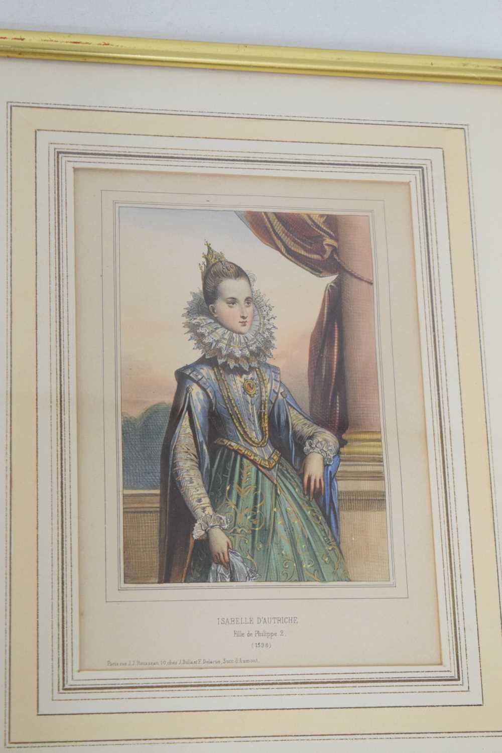 Six framed coloured engravings of European royalty - Image 5 of 9