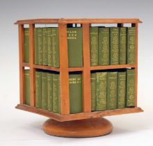 Miniature Shakespeare set in miniature carousel bookcase 1904