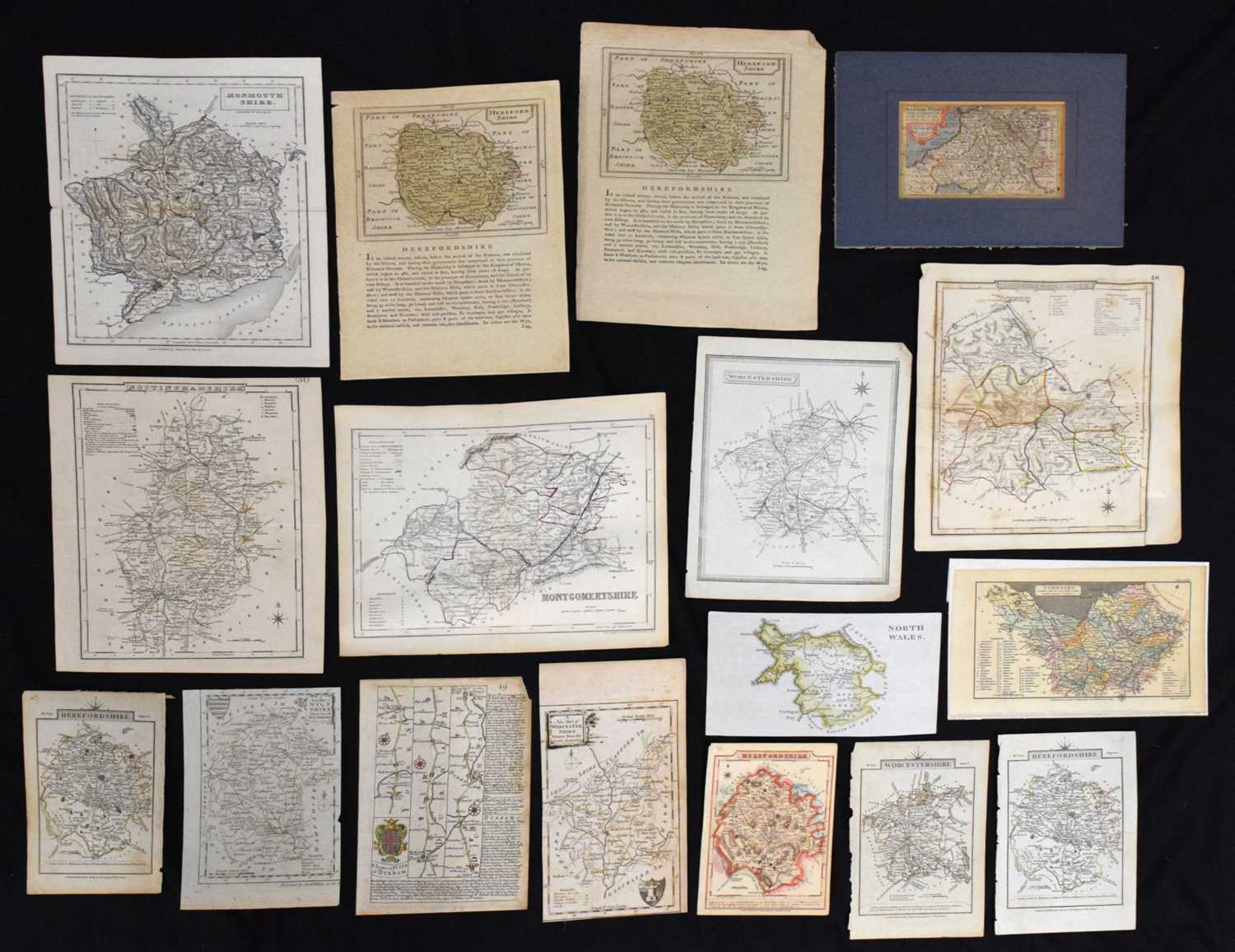 Collection of approximately twenty unframed maps, road-maps, etc