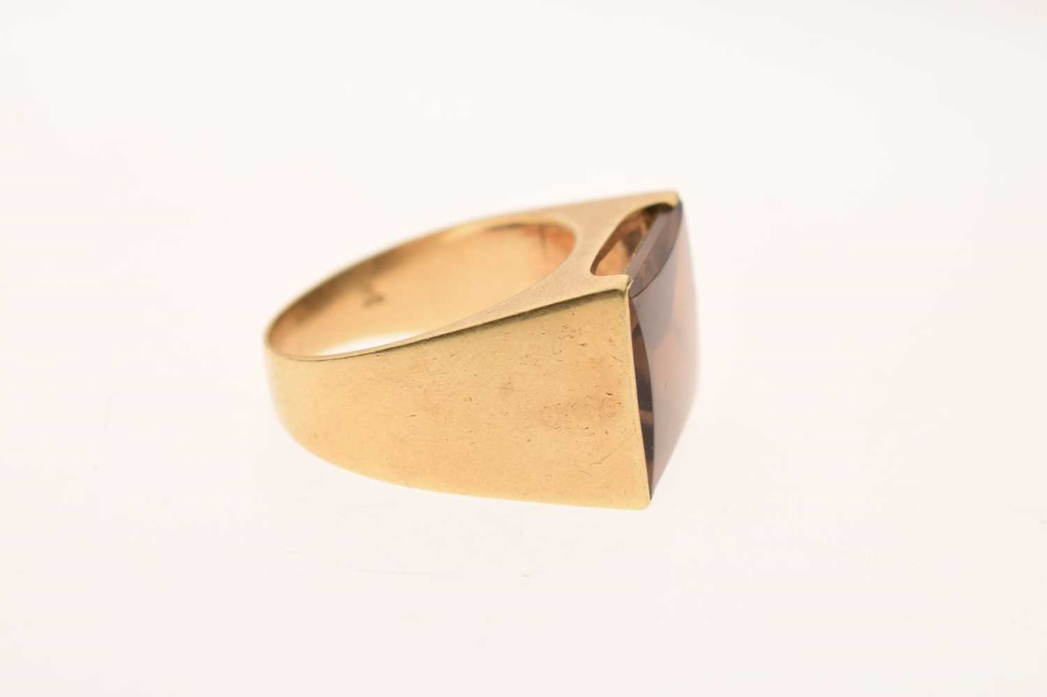 Modernist design ring set smoky quartz - Image 5 of 8