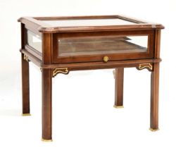 Modern bijouterie table or vitrine fitted single display drawer