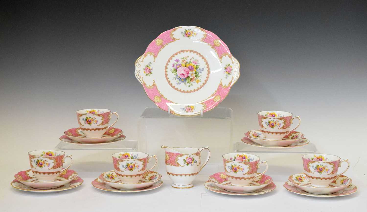 Royal Albert Lady Carlyle six person tea set