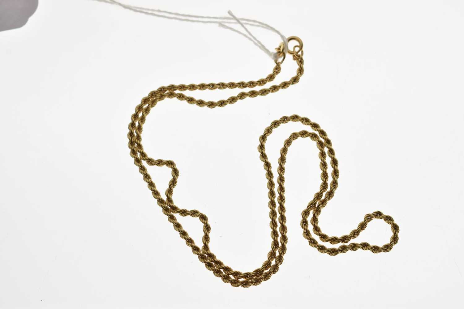 18ct gold rope link necklace - Image 2 of 5