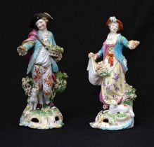 Pair of late 18th century Derby figures