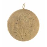 9ct gold circular locket