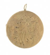 9ct gold circular locket