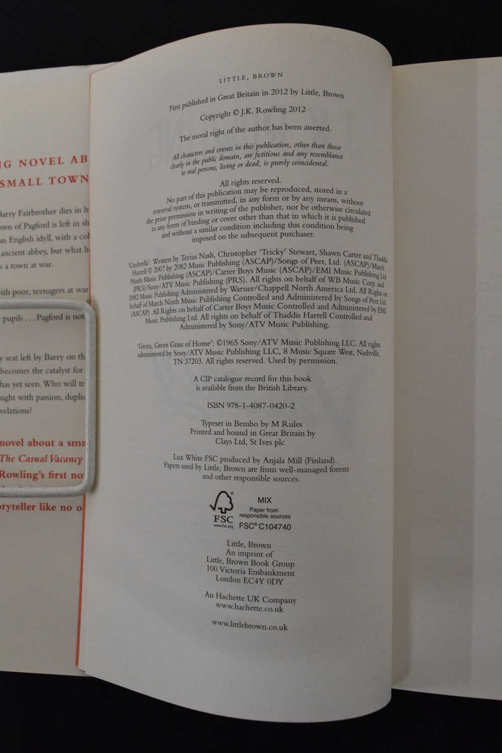 Rowling, J. K. - 'The Casual Vacancy' - First Edition, etc - Image 14 of 15